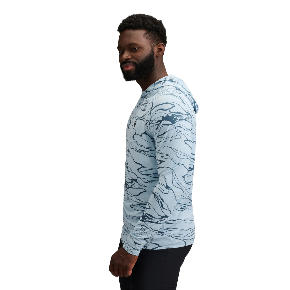Relief-Fog Blue-Midnight Blue ~ Model is 6' 0" | Chest 40" | Waist 32" | Size Medium/32 