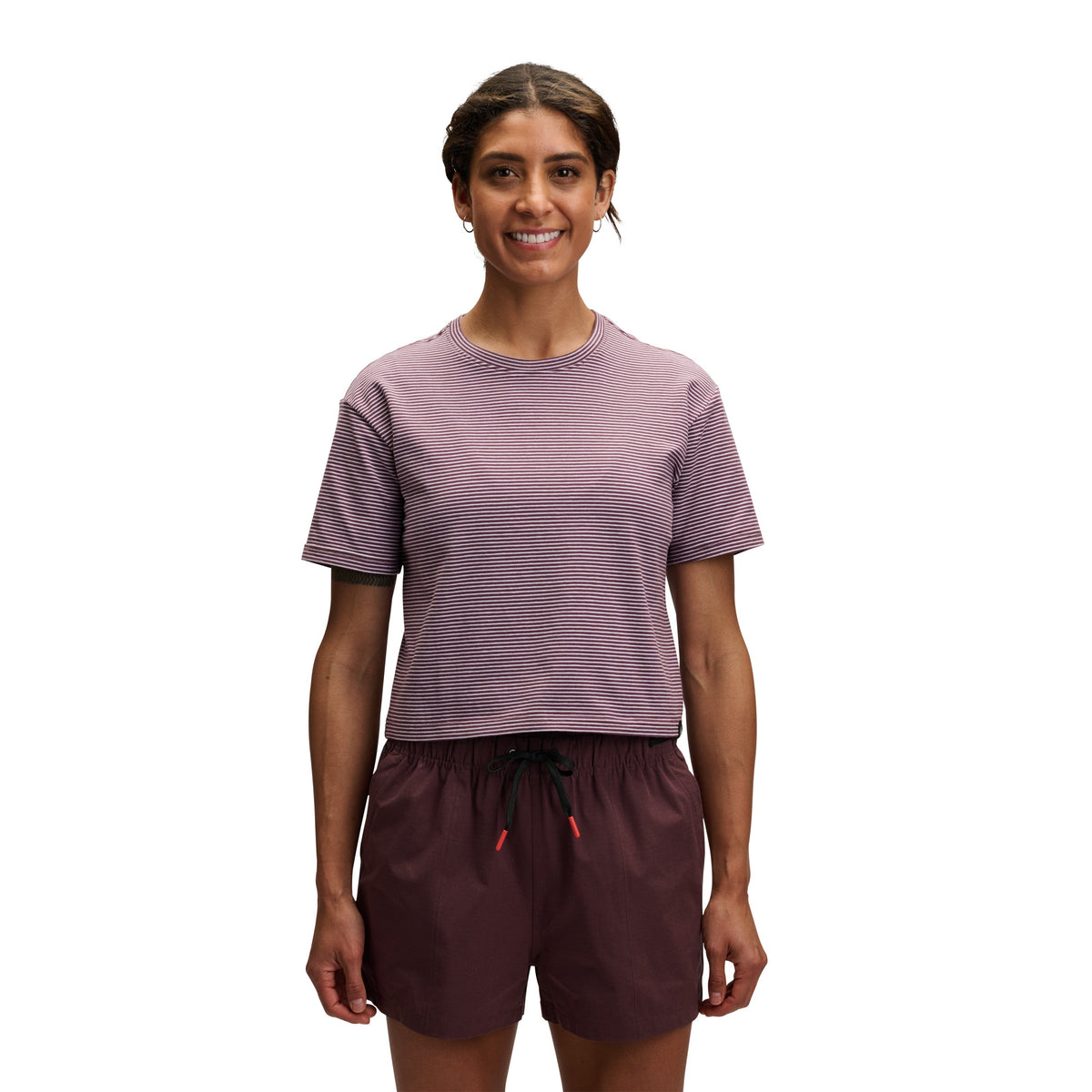 Fig-Soft Lilac ~ Model is 5' 6" | Chest 34" | Waist 28" | Size Small/6 