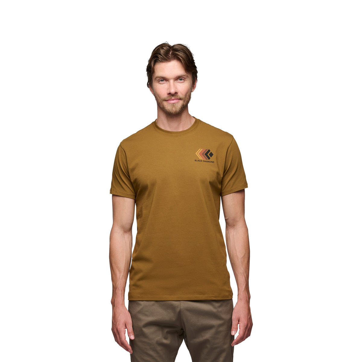 Dark Curry ~ Model is 6' 1" | Chest 40" | Waist 31" | Size Medium/32 