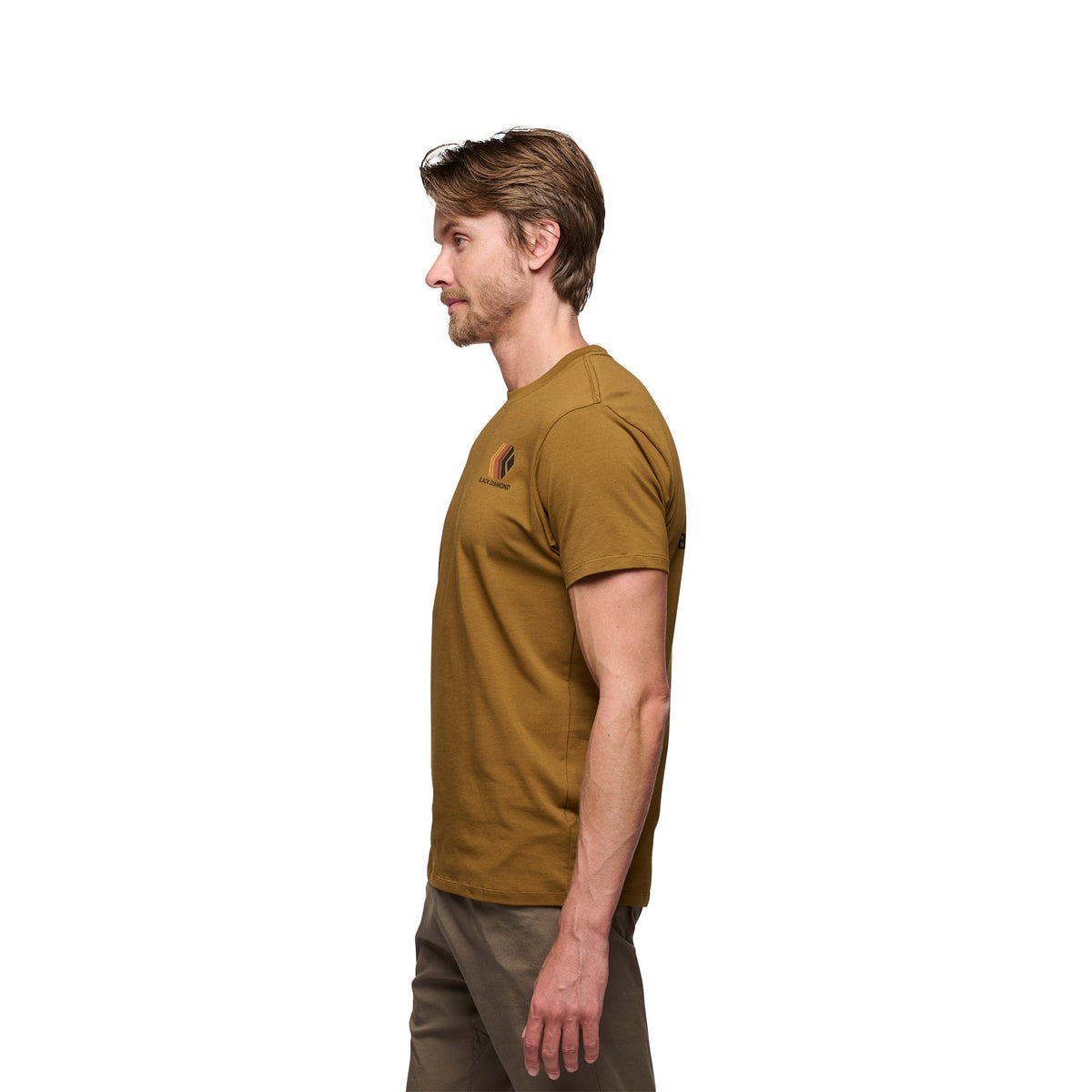 Dark Curry ~ Model is 6' 1" | Chest 40" | Waist 31" | Size Medium/32 