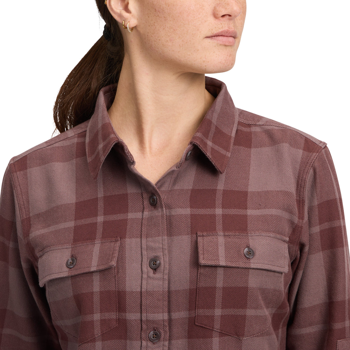 Fig-Dark Mauve ~ Model is 5' 7" | Chest 36" | Waist 27" | Size Small/6